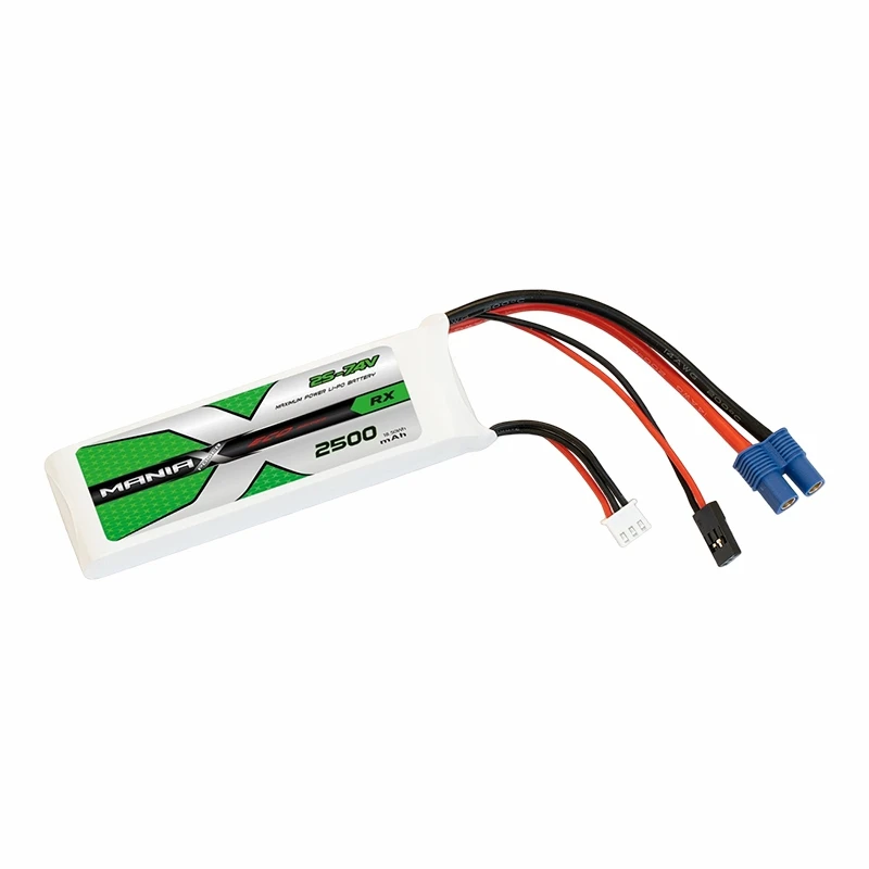 2S-7.4V 2500mAh 5C RX Lipo baterija