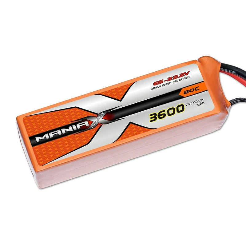 6S-22.2V 3600mAh 80C lipo baterija