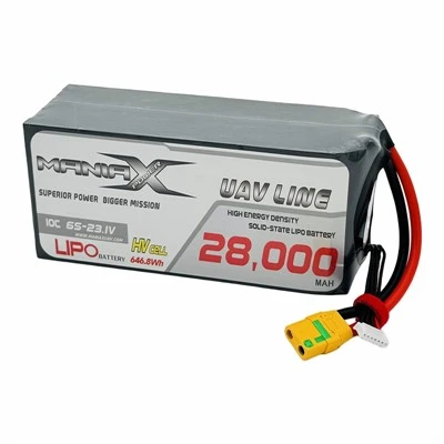 ManiaX Solid{0}}state HV LiPo 6S-23.1V 28.000 mAh 10C baterija za drone i UAV
